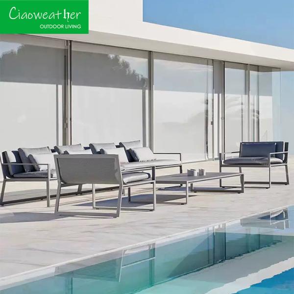Waterproof Outdoor Furniture Set Sofa with Metal Frame Durable and Stylish