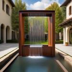 Rusty Corten Steel Water Feature For Garden Decoration