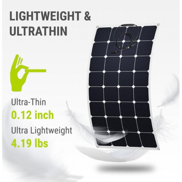 Monocrystalline Semi Flexible Solar Panel Modules 100W 12 Volt OEM