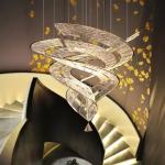 Modern Hotel Project Banquet Hall Restaurant Gold Chandeliers Luxury extra Large