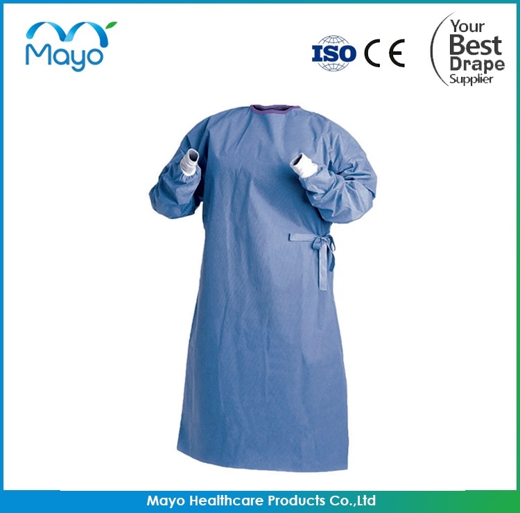 Customized Professional High Quality Disposable Surgical Hospital Surgical Gown Reinforced
