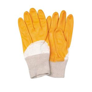 Wholesale N5002 Heavy Duty Knit Wrist Cuff Acid Resistant Industrial Yellow Nitrile Work Gloves from china suppliers