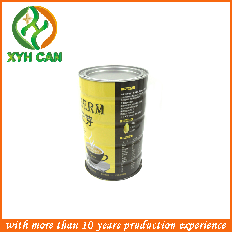 Tin Cans for Milk Powder ROHS Certification CMYK Printing PMS Printing Round Powder Empty Cans with Customized Sizes