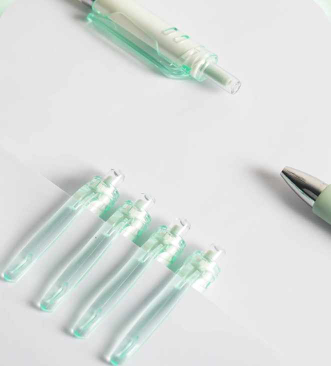 High Appearance Press Pen Ball Pen Press Neutral Pen Student Exam Pen Office Plastic Pen Quick Drying Ballpoint Pen