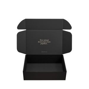 Buy cheap Black Cardboard Product Boxes Retail Shipping Boxes With Sliver Foil Stamping from wholesalers