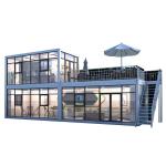 Compact Mobile Expandable Prefab House For Fashion Cafe Shop And Boutique Wine