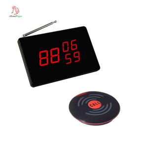 China Restaurant remote wireless waiter service paging system digital display with slim call button on sale