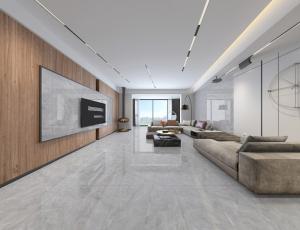 Wholesale ISO9001 1152SQM Polished Glazed Tiles , 80x80cm Grey Marble Porcelain Floor Tile from china suppliers