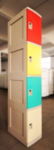 Wholesale ABS Material 5 Tier Lockers Corrosion Proof Shoe Storage Lockers For Employees from china suppliers