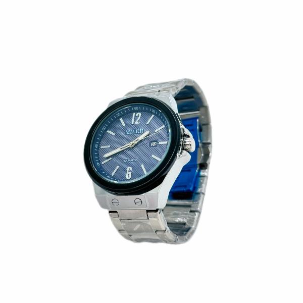 Stylish Round Case Stainless Steel Strap Watch With Mineral Dial Window Material