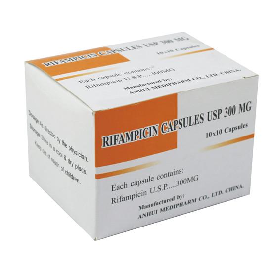 Rifampicin Capsule 300mg, 10x10's/box, the drug treatment of pulmonary tuberculo
