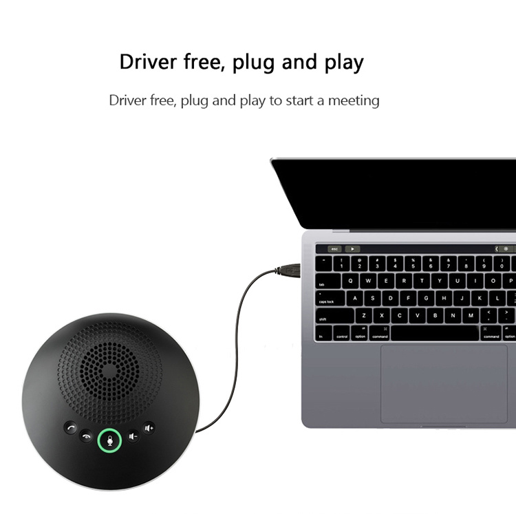 Omni Directional USB Wireless Conference Speakerphone Microphone with 4 Meters Pickup Range
