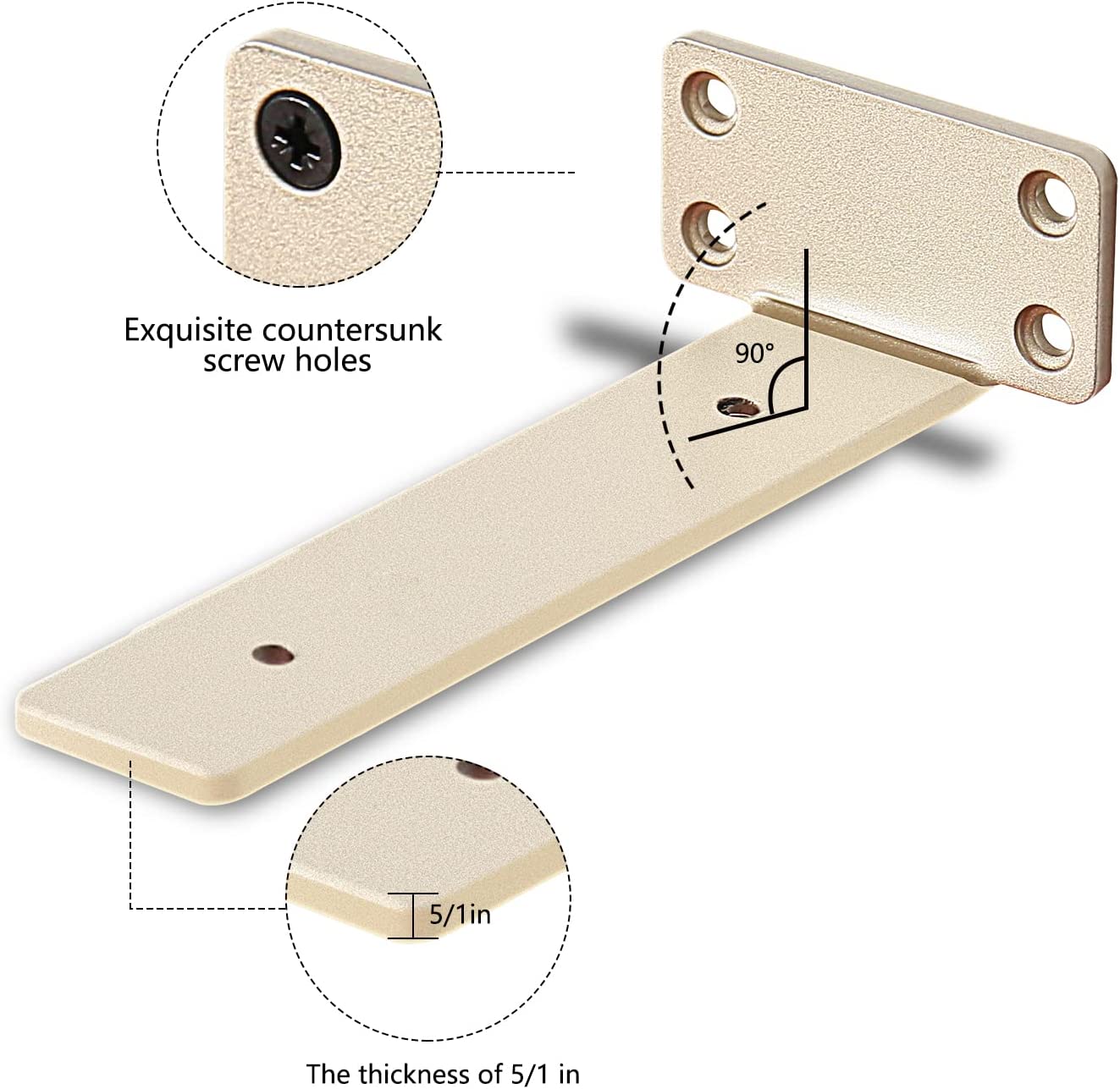 Heavy Duty 1/5 Inch Thick L Bracket For Shelves Shelf Bracket Hardware