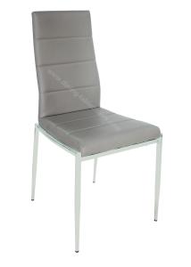 Wholesale High Glossy Stainless Custom Upholstered Dining Chairs Skin Friendly PU Shell from china suppliers