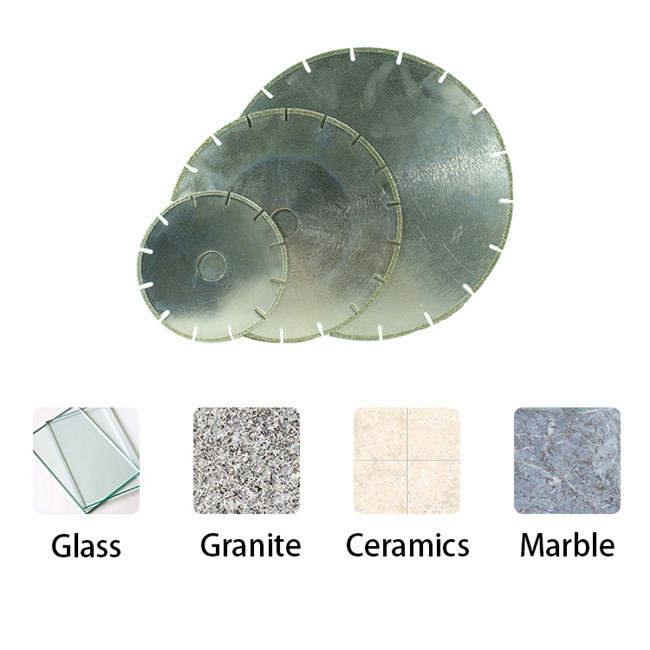 Silver M14 Electroplated Segment Diamond Saw Blade 1.6mm 1.8mm