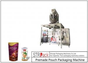 China MCU Control Nuts Packaging Machine / Stand Up Pouch Filling Sealing Machine For Peanut on sale