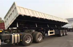 Wholesale Mechanical Suspension Payload 70T Side Unloaded Tri-axle Tipper Trailer from china suppliers