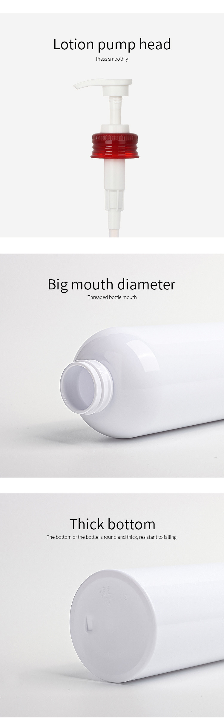 Biodegradable Pump Body Wash Bottle Packaging Hair Care Cream 300ml