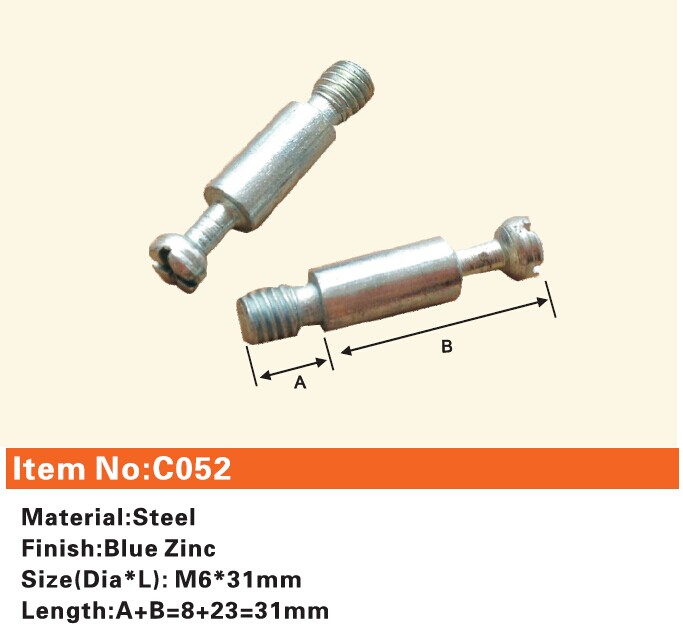 C052 Furniture connecting fittings:Steel bolt