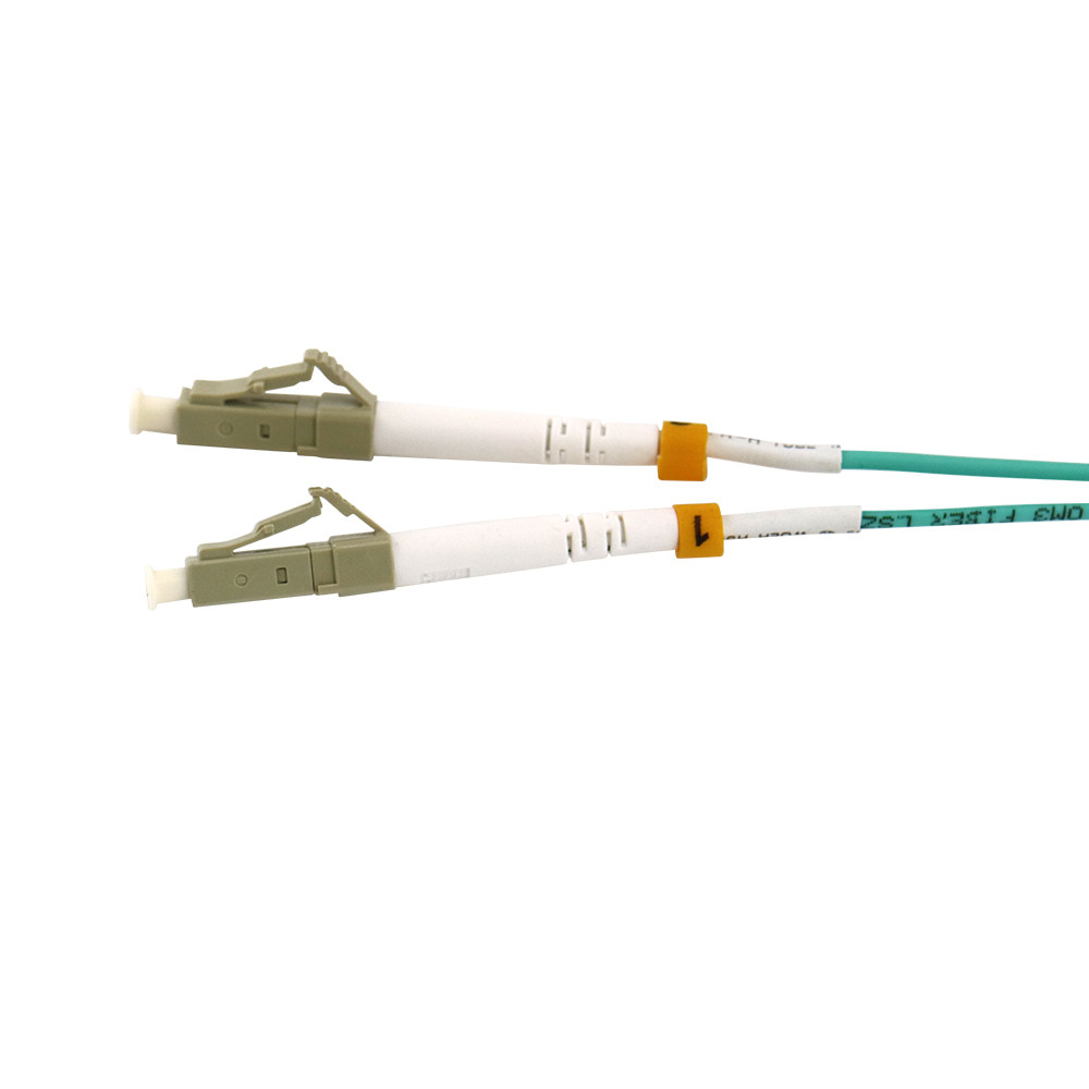 FTTH OM3 LC-LC-UPC 3mm 1m Duplex Fiber Optic Patch Cord LSZH