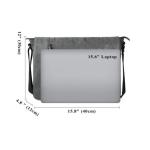 Washable Vintage PU Leather Crossbody Messenger Bag 17 Inch Shoulder Macbook