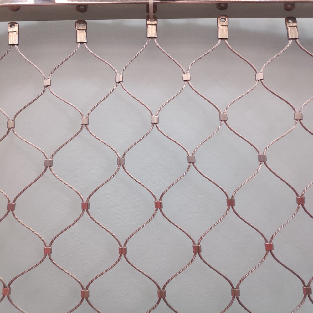 Cable Balustrade Stainless Steel Rope Mesh Bird Garden / Zoo Cage Fence