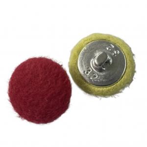 China Customized Fabric Covered Buttons With Metal Shank Yellow And Red 36L on sale