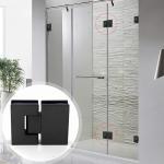 Brushed Nickel Finish Black Matte Shower Room Bathroom Hinge for Glass Door