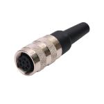IP67 PA66 M16 Female Waterproof Connector EN 61984 Straight Circular Connector