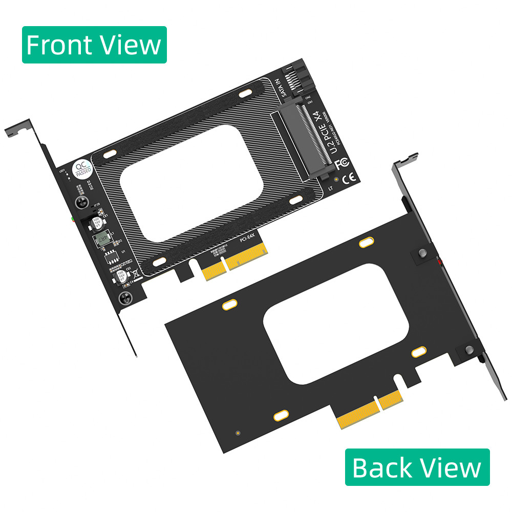 PCI-E Riser 3.0 4X To U.2 SFF-8639 Adapter SSD To PCI Express Card 2.5" SATA