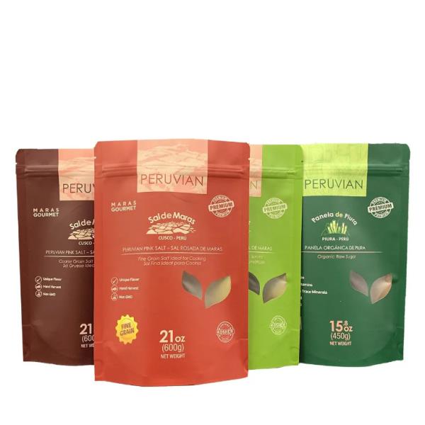 Kraft Paper Sachet Stand Up Pouch Kraft Paper Bag With Window, Sachet Kraft
