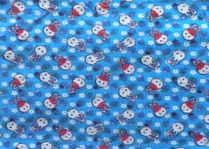 Customized Printed Cotton Flannel Cloth Single Or Double Sided Brush