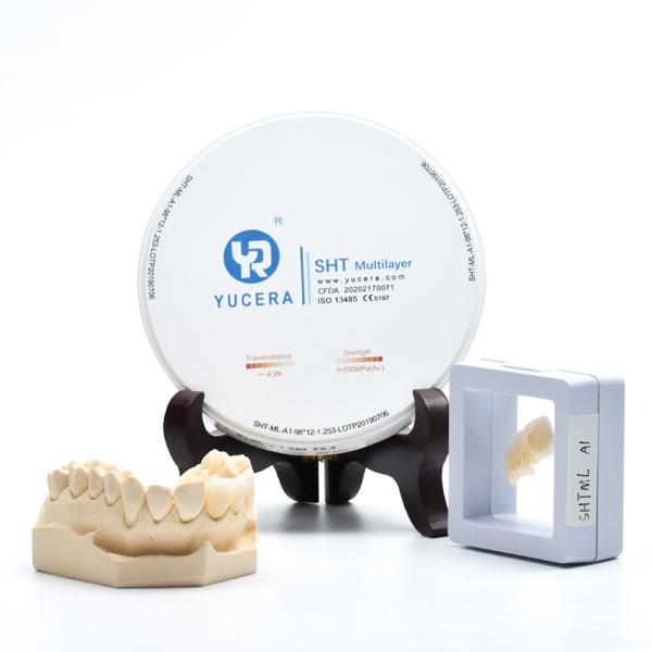 Preshaded Dental Zirconia Block SHT Multilayer Zirconia Blocks For Crown Bridges
