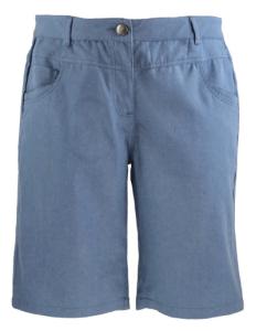 Wholesale Blue Denim Color Ladies Mid Length Shorts With Front And Back Pockets from china suppliers