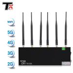 Desktop 6 Channel Mobile Phone Signal Jammer 100-200 Sqm Rang 40w Durable