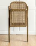 Rubber Wood Frame Folding Restaurant Rattan Dining Chair for Wedding Events
