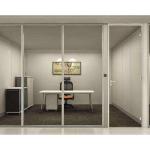 Tempered Glass Partition Wall , Foldable Divider Partition Wall Single Glazed