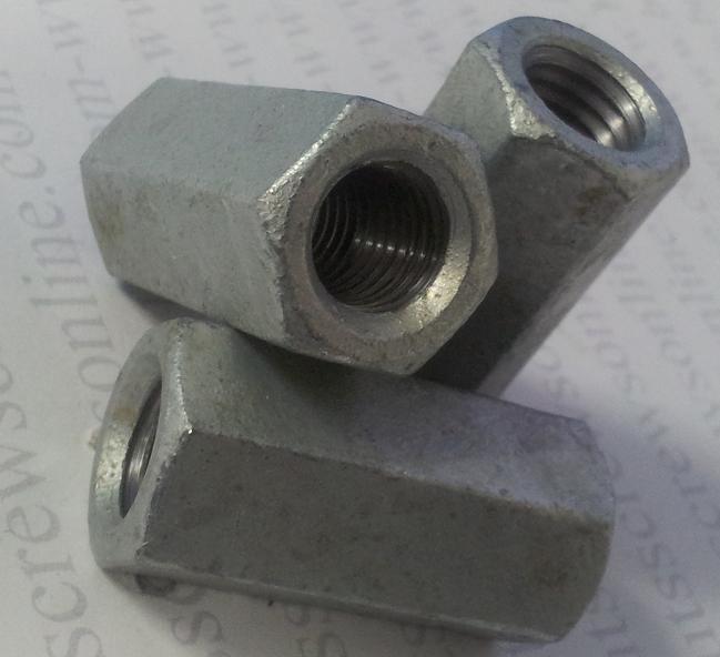 Thread Types DIN6334 ZINC Plated Long Hex Coupling Nut for DIN/GB/ISO