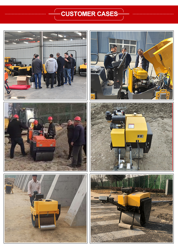 Road Construction 0.5 Ton Vibratory Roller with and Hydraulic Station Drive Method