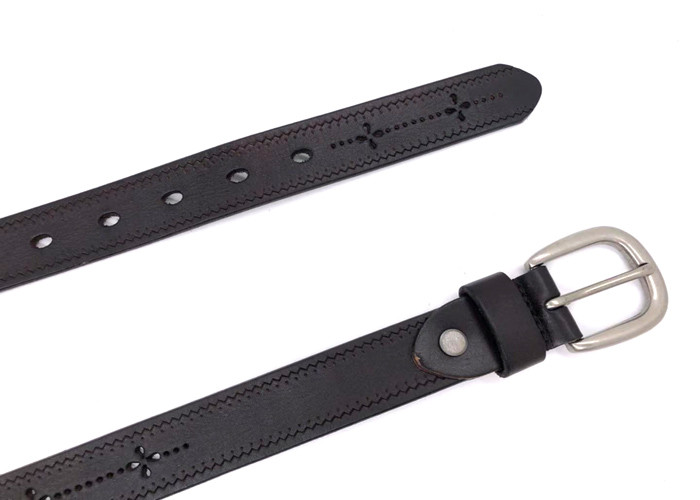Women's Hollow Flower Genuine Leather Vintage Belts With Needle Buckle