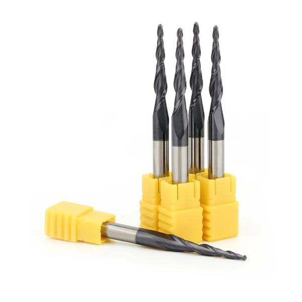 Manufacture Solid Carbide Tapered Ball Nose End Mill CNC Milling Cutter For