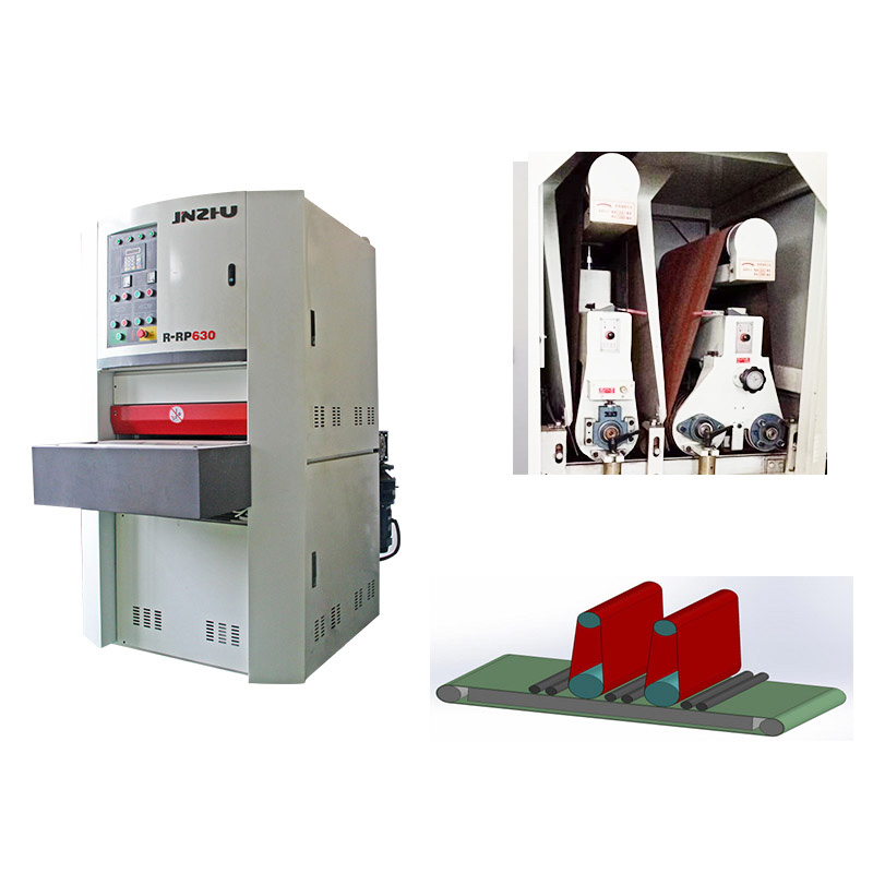 Electric Adjustable Belt Sanding Machine For Metal With Two Sanders De-Slugger Burr Removal Edge Radiusing Wide Belt