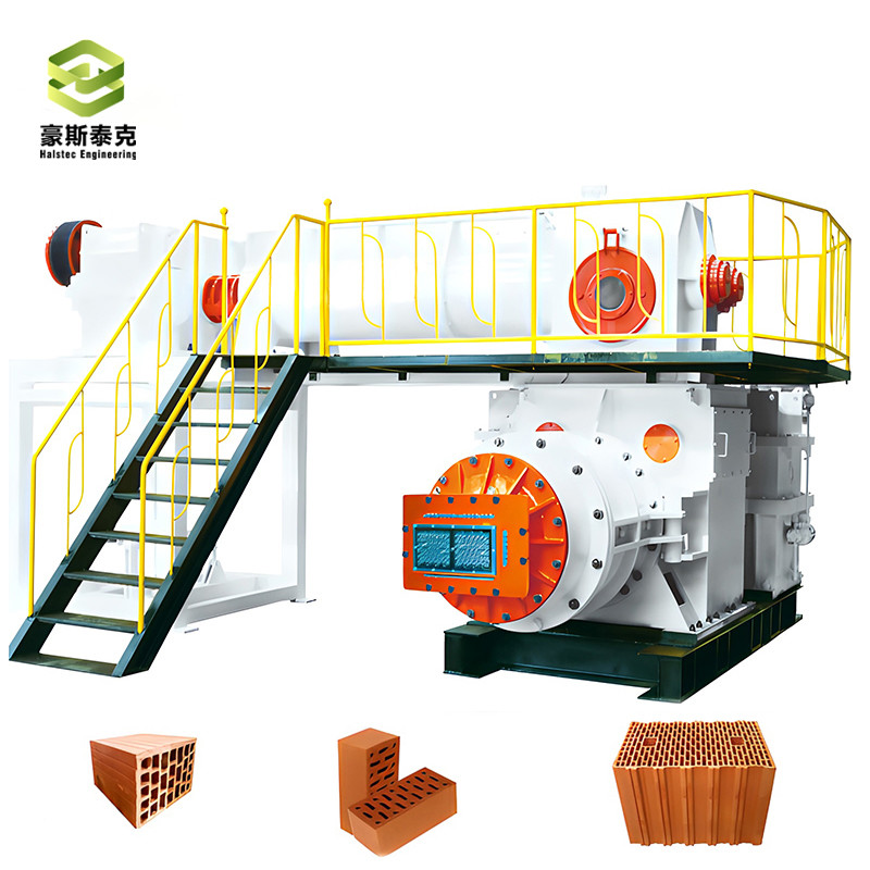 Brick Making Machine Fully Automatic JKY55 Double Stage Vacuum Clay Brick Extruder