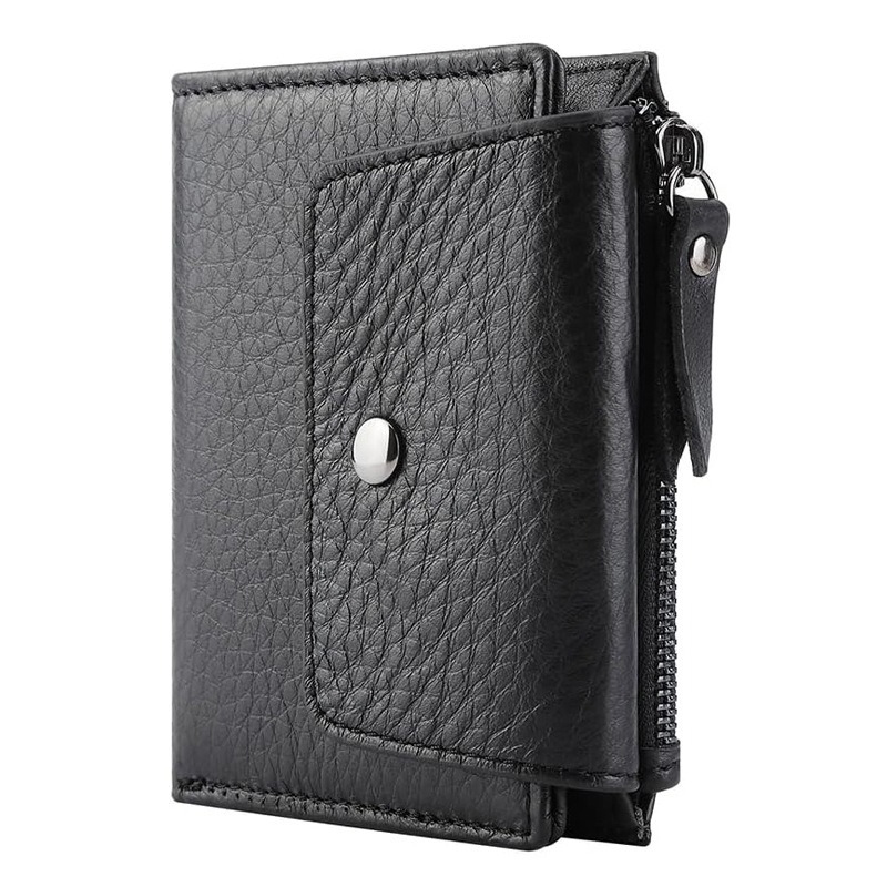 Transparent ID Window and Multiple Card Slots Men's Card Holder for Easy Organization