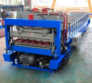 Wholesale Metal Glazed Roof Tile Roll Forming Machine With High Production Speed from china suppliers