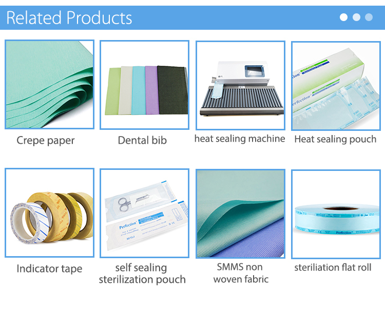 Disposable Sterile Surgical Heat-sealing Packaging Flat Pouch For Medical Packaging