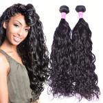 Water Wavy Real Peruvian Human Hair Bundles , Peruvian Loose Wave Hair