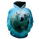 Cotton Polyester Blend Men'S Regular-Fit Short-Sleeve Print Hoodie