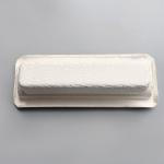 Sustainable Recycled Paper Tray Biodegradable White Dry Press Sugarcane