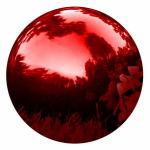 30CM/12 Inch Red Gazing Hollow Metal Balls Globe Mirror , Stainless Steel Sphere